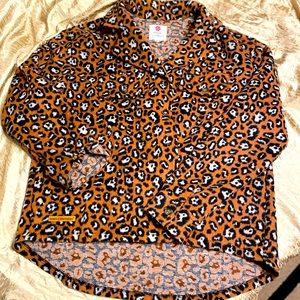 Simply Southern jacket, brown with black and cream animal print 2x gently worn
